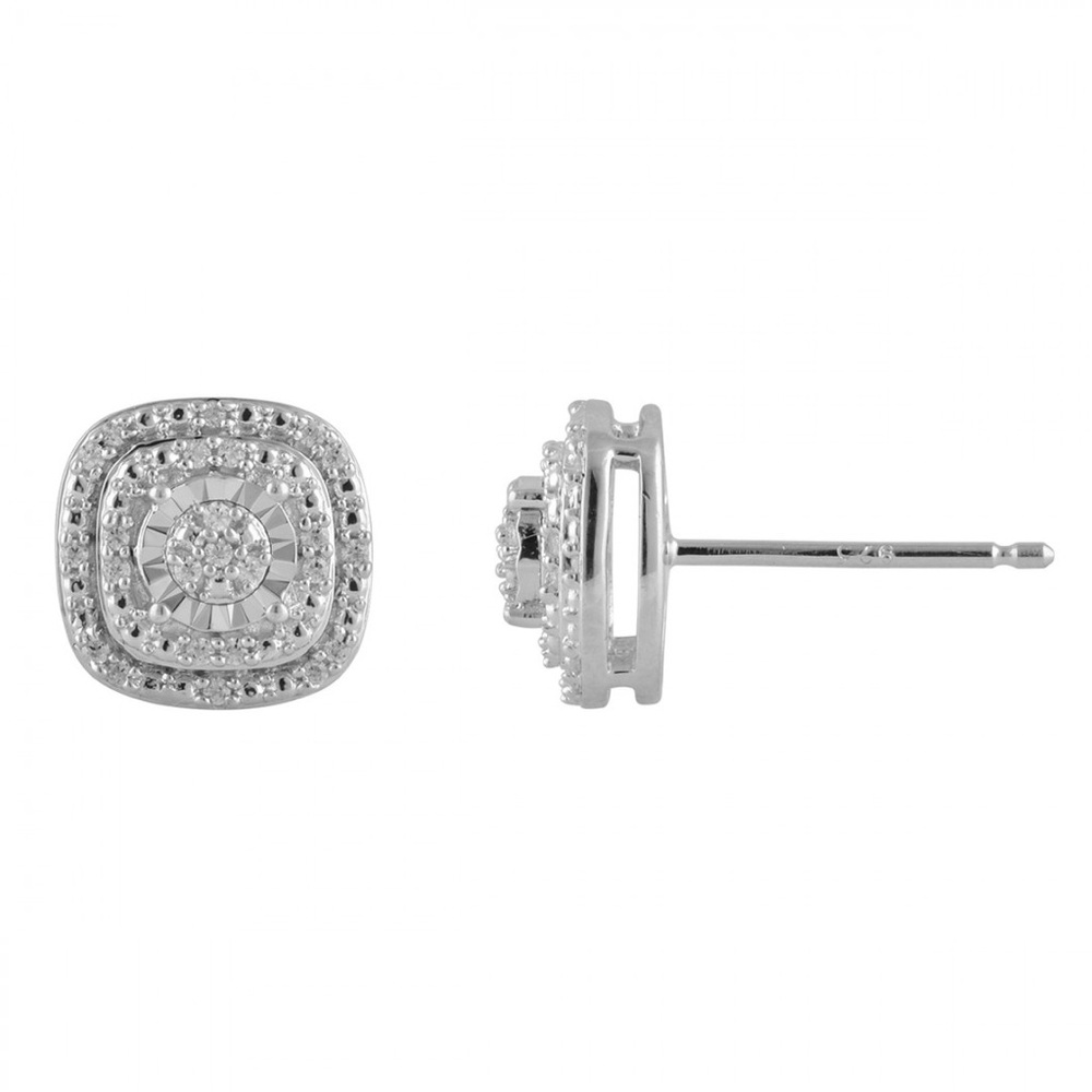 PRE LOVED women’s earrings WG Rhodium over Sterling Silver